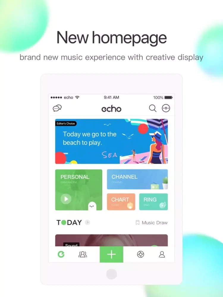 Capturas de pantalla de echo -Trendy Music & Community iPad 