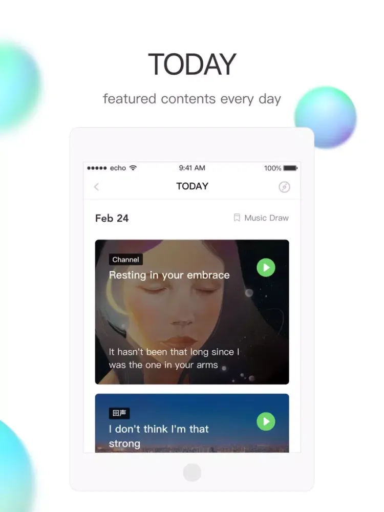 Capturas de pantalla de echo -Trendy Music & Community iPad 