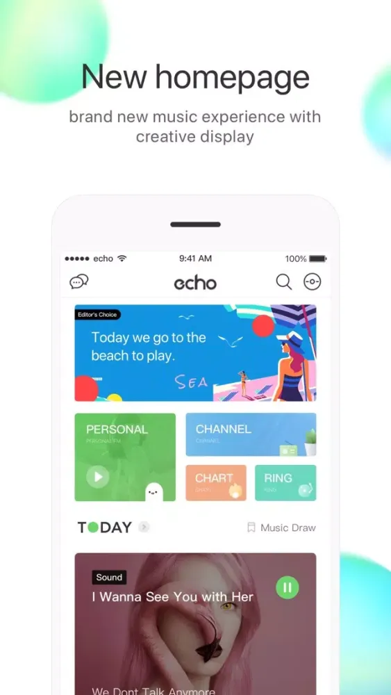 Capturas de pantalla de echo -Trendy Music & Community