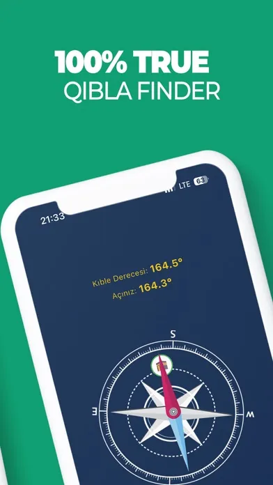 Tangkapan layar Muslimer: Qibla Finder Compass