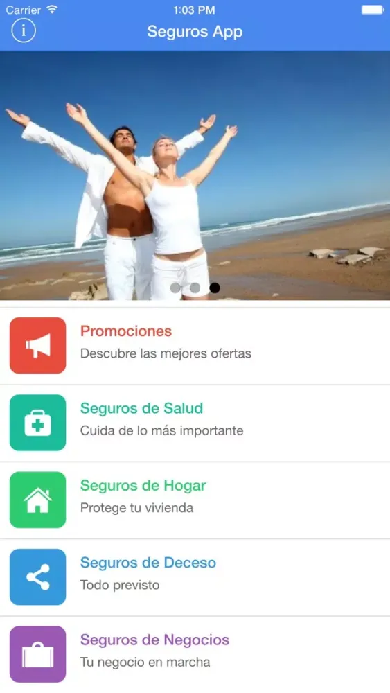 Скриншоты Seguros App