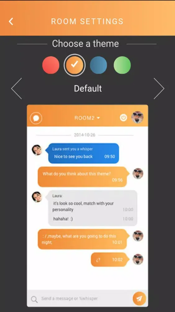 Capturas de pantalla de izzyChat