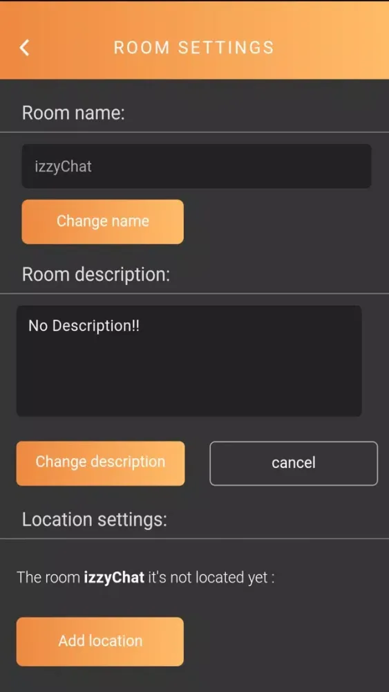 Capturas de pantalla de izzyChat