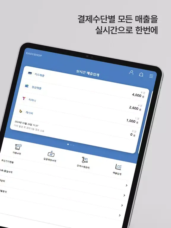 Captures d'écran de 무인기기 모바일 이지샵 iPad 