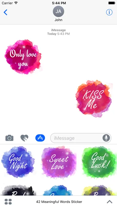 Captures d'écran de 42 Meaningful Words Sticker