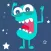 Cute Monster Crazy Animated