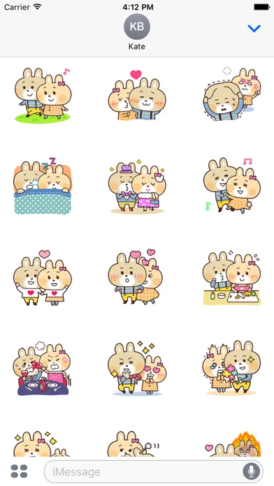 Cute Rabbit Love Animated سکرین شاٹس