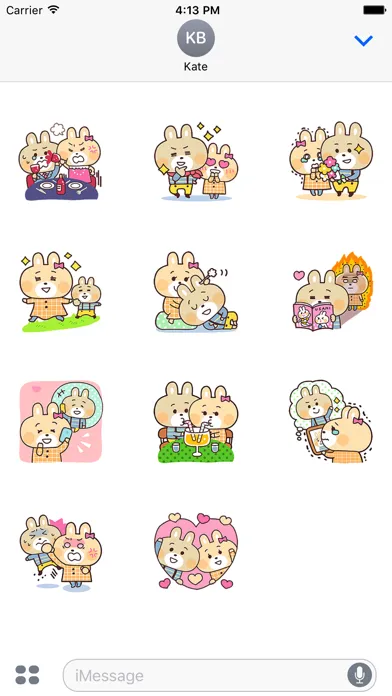 Cute Rabbit Love Animated سکرین شاٹس