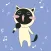 Crazy Funny Cute Cat Sticker