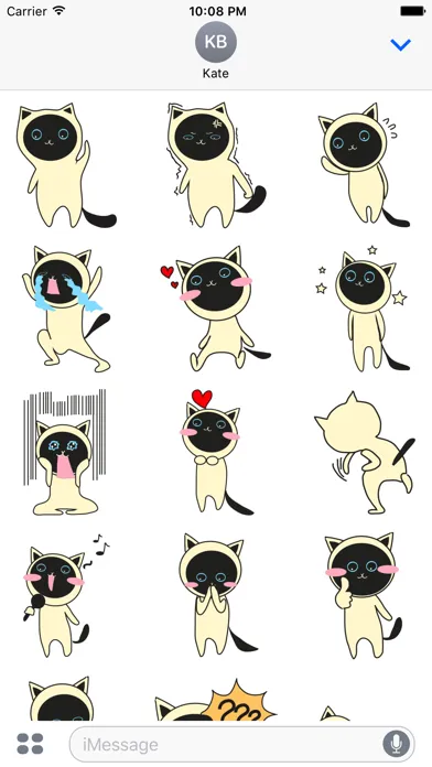 Crazy Funny Cute Cat Sticker スクリーンショット