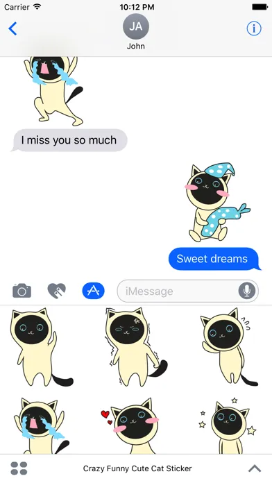 Crazy Funny Cute Cat Sticker スクリーンショット