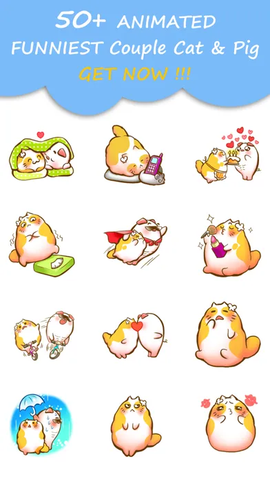 Capturas de tela do Fatty Cat With Love Animated