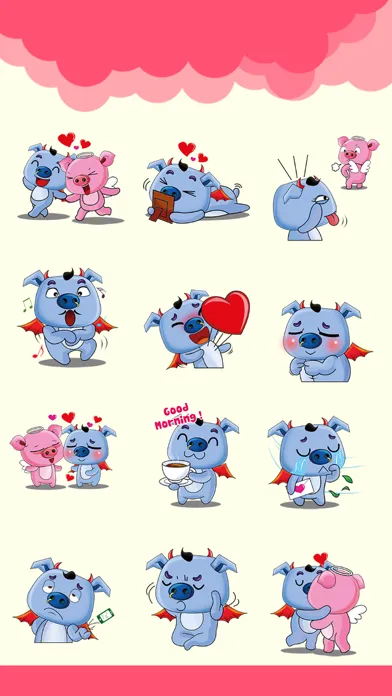 Love Couple Pig Cute Sticker Screenshots