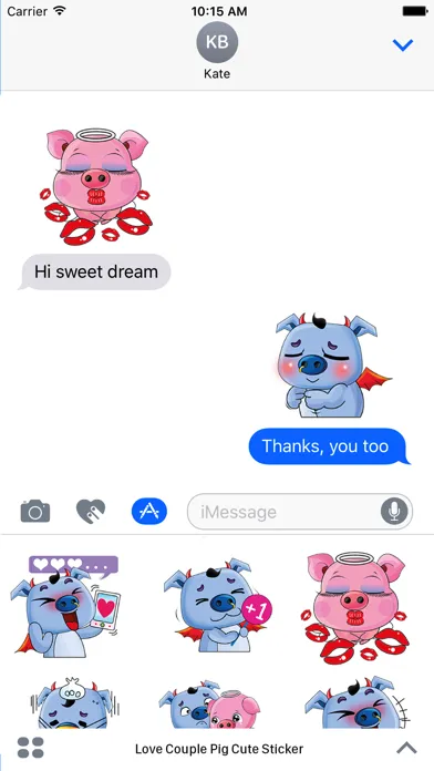 Love Couple Pig Cute Sticker Screenshots
