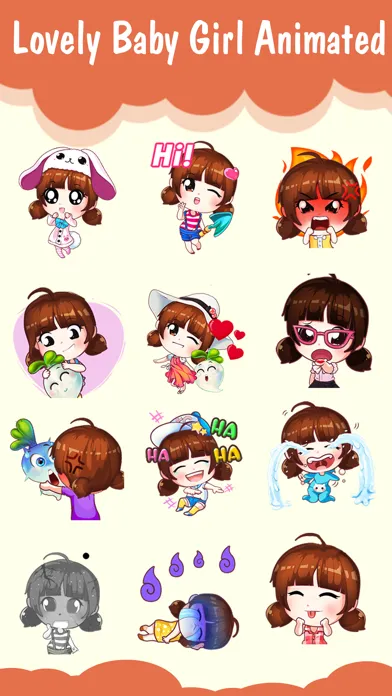 Capturas de tela do Lovely Baby Girl Animated