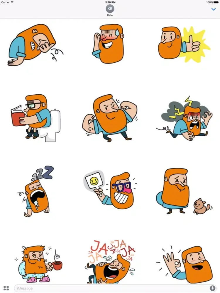 Mr Mustache Stickers iPad 應用截圖