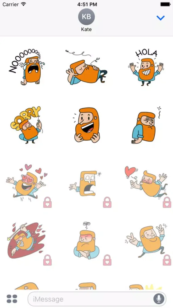 Mr Mustache Stickers應用截圖