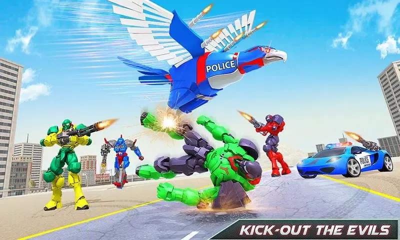 Flying Eagle Robot Car Games Screenshots
