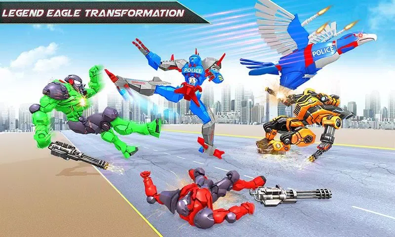 Flying Eagle Robot Car Games Screenshots