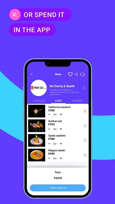 Screenshot di Kicksback – cashback and gifts