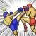Fighting kickboxing!