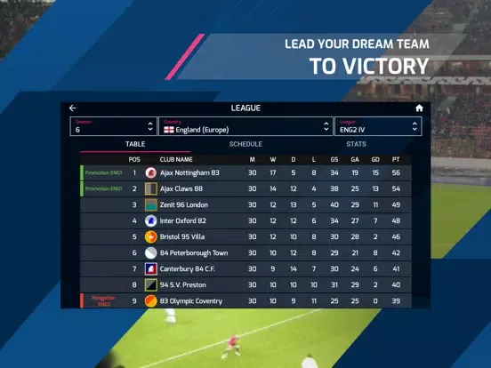 Captures d'écran de KickOff 22 Football Manager iPad 