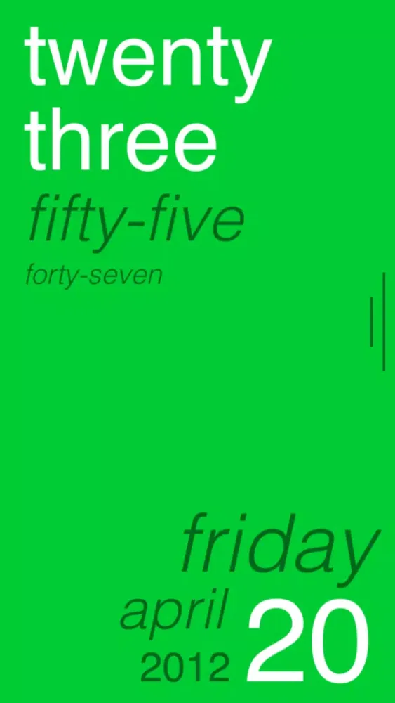 ภาพหน้าจอของ Tock - Text Clock