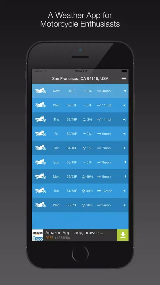 Screenshot di Motorcycle Weather