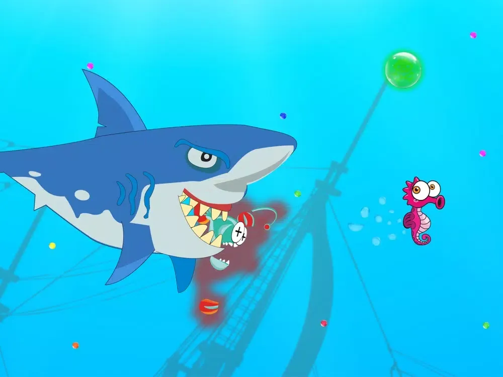 Captures d'écran de Hungry Fish World! iPad 