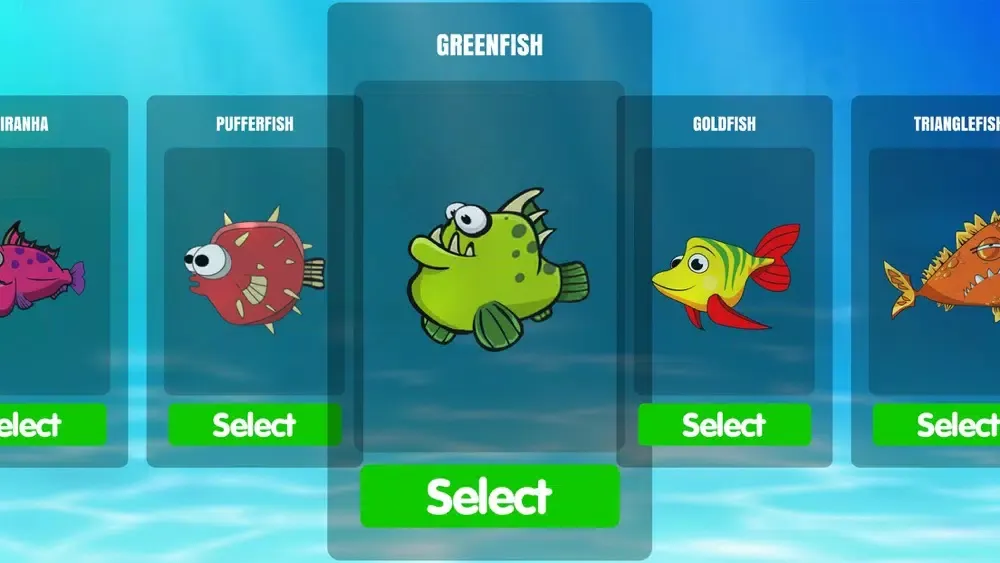 Captures d'écran de Hungry Fish World!