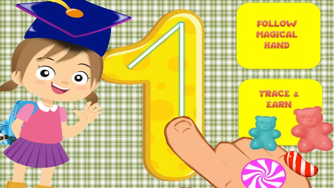 Capturas de tela do Kids love tracing pace game-number sense 1 to 10