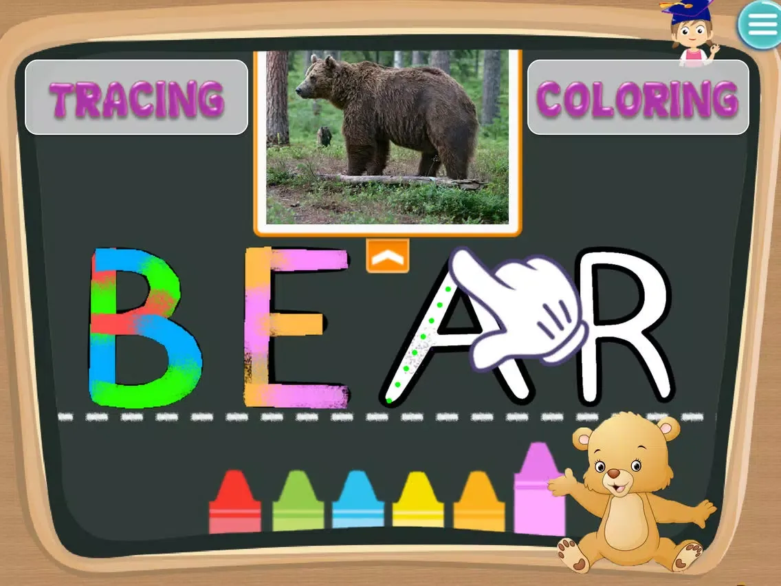 Tangkapan layar Alphabet Abc's game for kids Tracing, Coloring iPad 