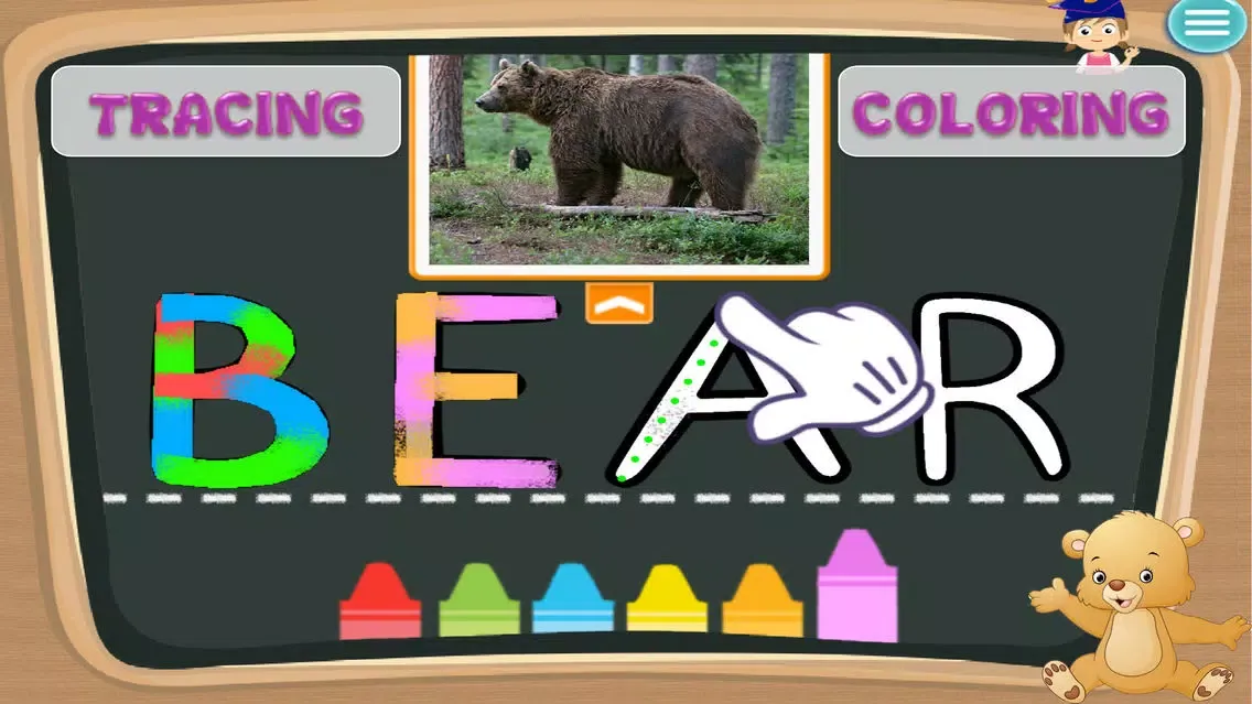 Tangkapan layar Alphabet Abc's game for kids Tracing, Coloring