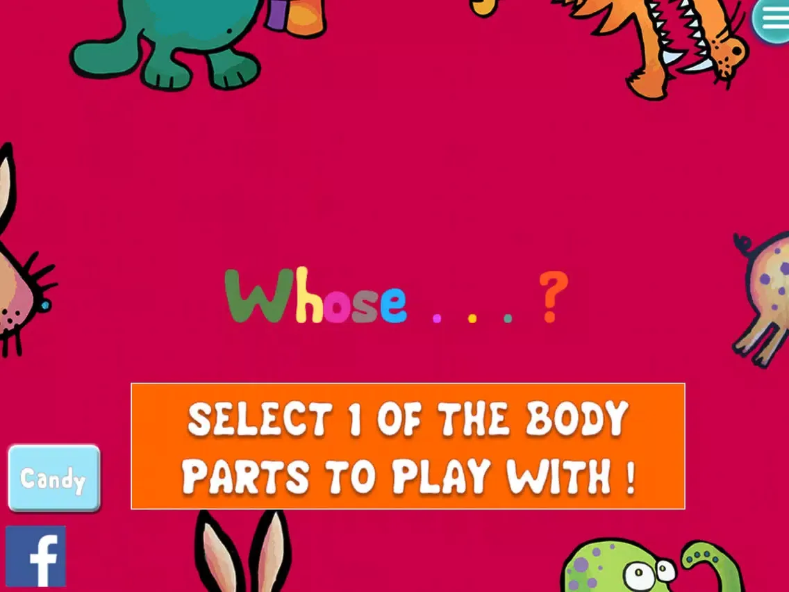 Whose Game for kids-Guess pets names,body parts. iPad  Screenshots