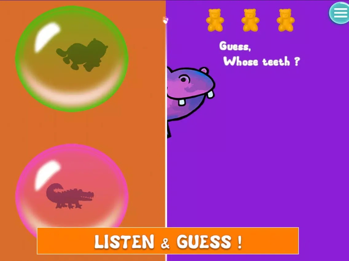 Whose Game for kids-Guess pets names,body parts. iPad  Screenshots