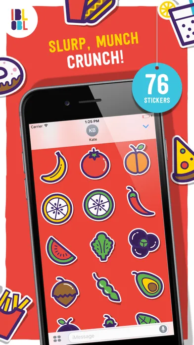 Ibbleobble Food Stickers for iMessage應用截圖
