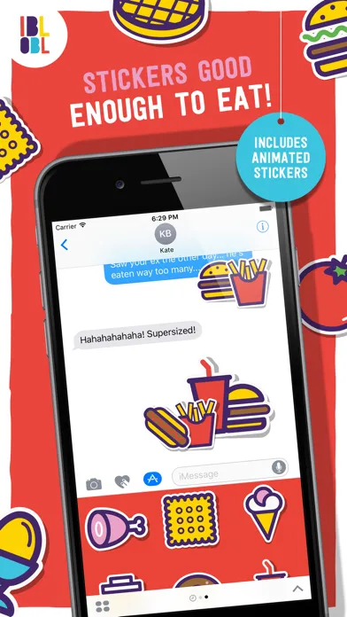 Ibbleobble Food Stickers for iMessage應用截圖