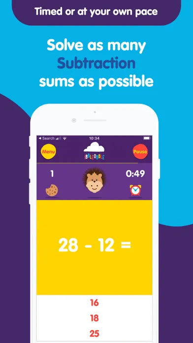 Subtraction Math : Ibbleobble Ekran Görüntüleri