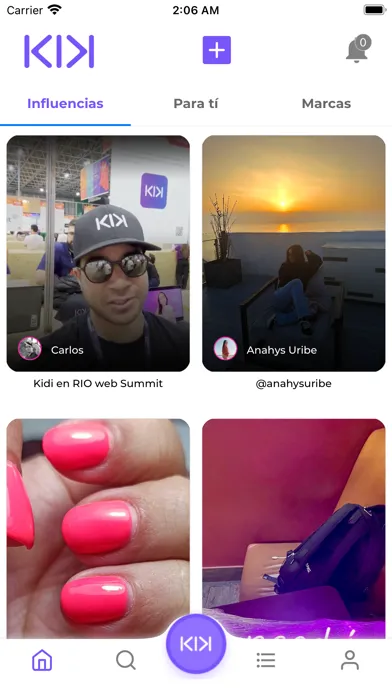 Ảnh chụp màn hình của KIK - Influencer Marketing