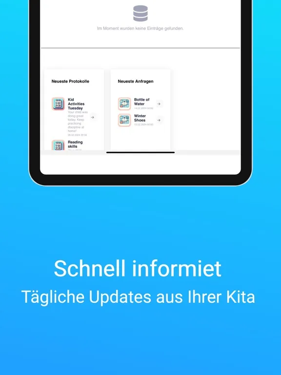 Tangkapan skrin TÄKS Eltern-App iPad 