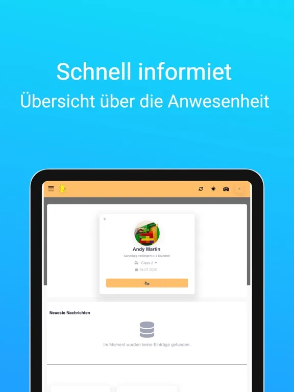 Tangkapan skrin TÄKS Eltern-App iPad 