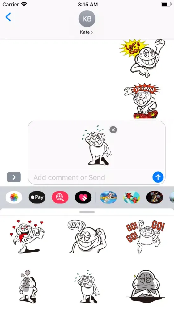 Crazy Cartoon Stickers应用截图