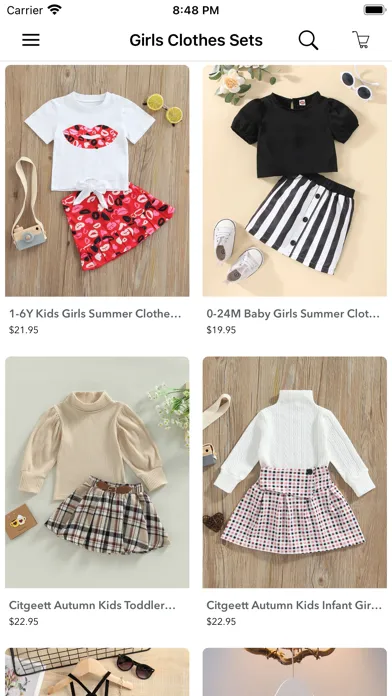 Zrzuty ekranu Kids Clothing Shop Shopping
