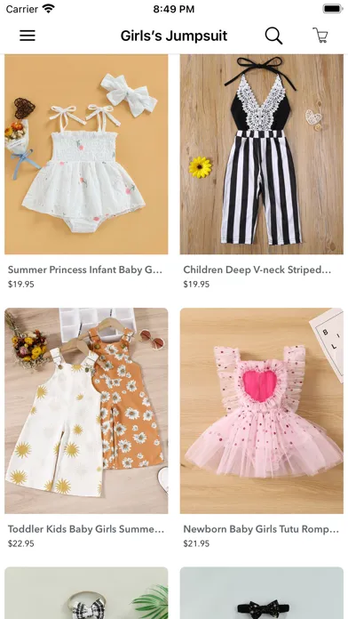 Zrzuty ekranu Kids Clothing Shop Shopping