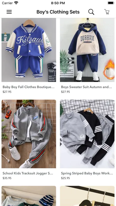 Zrzuty ekranu Kids Clothing Shop Shopping