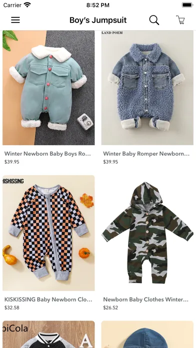 Zrzuty ekranu Kids Clothing Shop Shopping