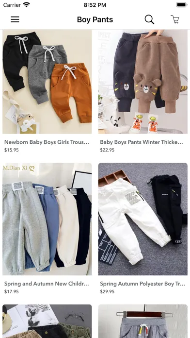 Zrzuty ekranu Kids Clothing Shop Shopping