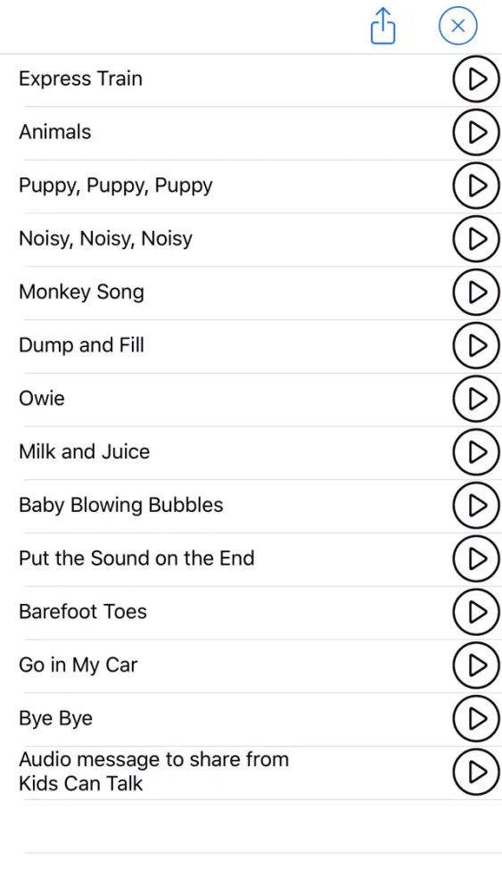 Tangkapan skrin Kids Songs Collection #1