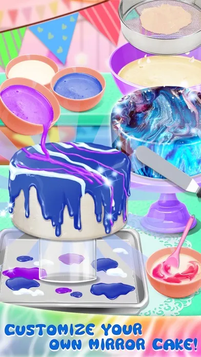 Capturas de tela do Galaxy Mirror Glaze Cake