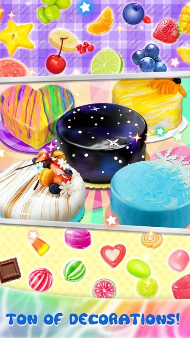 Capturas de tela do Galaxy Mirror Glaze Cake